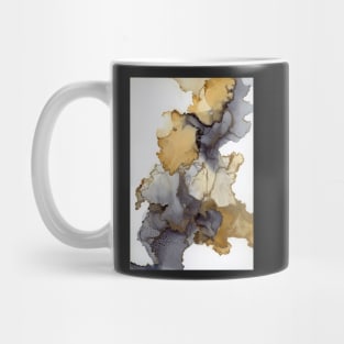 Grey and Mustard Abstract Art Mug